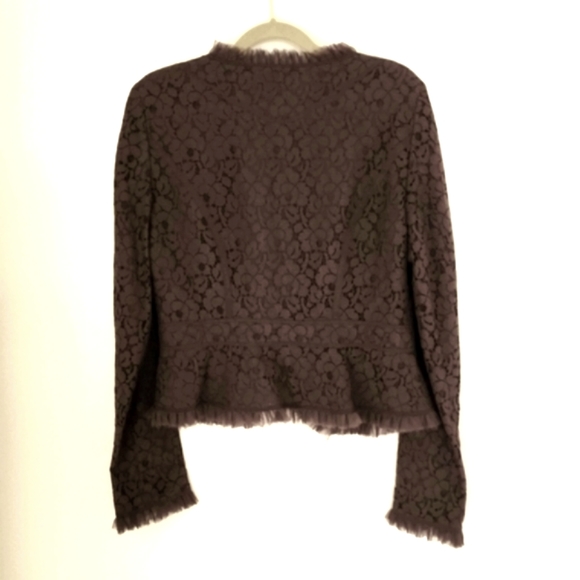 TAHARI Jacket laced collar and sleeves - Picture 3 of 4